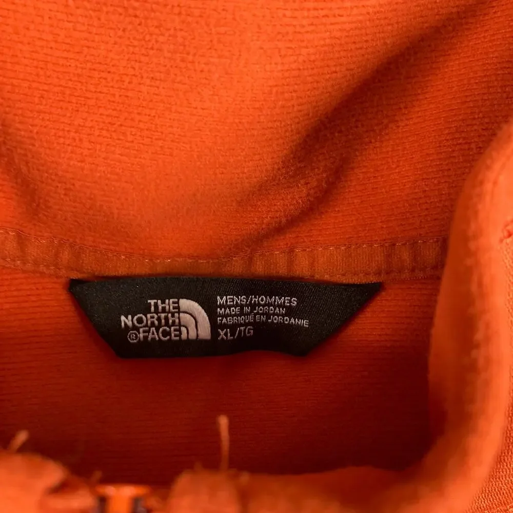 The North Face Quarter Zip Pullover Mens XL Orange Stretch Fleece‎ Athletic